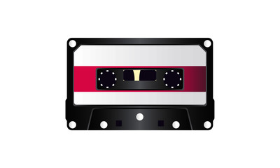 Fototapeta premium RETRO_TAPE_Black_Pink