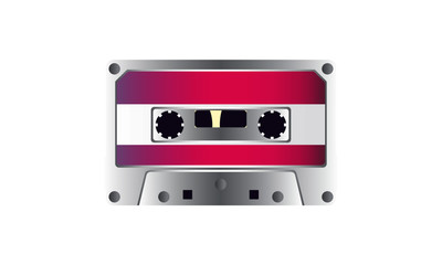 Fototapeta premium RETRO_TAPE_White_Pink