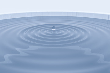Fototapeta na wymiar Transparent wave liquid ripples by fluid simulation, 3d rendering