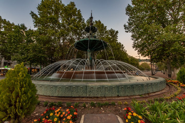 fountain in the garden