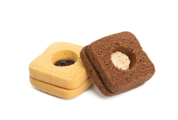 italian square cookies isolated