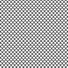 fish scales black and white lines pattern vector illustration