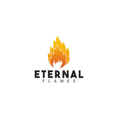 Eternal flames logo design vector template