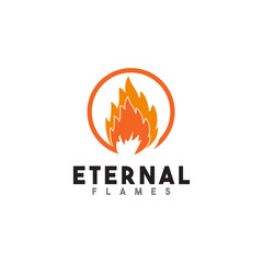 Eternal flames logo design vector template