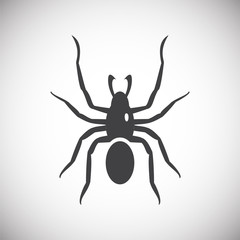 Spider related icon on background for graphic and web design. Simple illustration. Internet concept symbol for website button or mobile app.