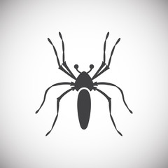 Spider related icon on background for graphic and web design. Simple illustration. Internet concept symbol for website button or mobile app.