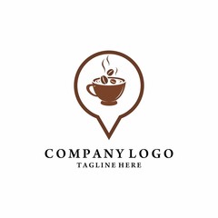 coffee shop place logo vector icon ilustration