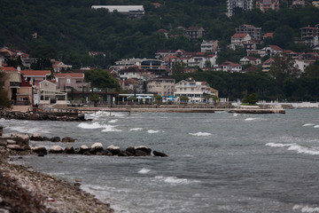 Fototapeta na wymiar view of igalo from Sutorina. Montenegro