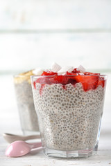 Vegan chia seed dessert