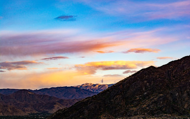 Fototapeta na wymiar sunset in mountains