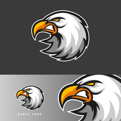 Eagle esport gaming mascot logo template