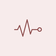 Heart rate vector icon. New trendy heart rate graphic vector illustration.