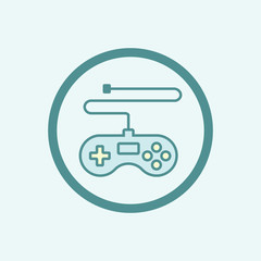 Game control vector icon. New trendy style game controller graphic design illustration.
