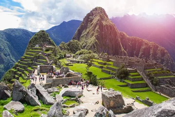 Fotobehang Machu Picchu Machu Picchu, A UNESCO World Heritage Site in 1983. One of the New Seven Wonders of the World in Peru.