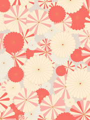 和柄　菊文様の背景素材/ピンク