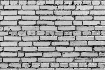 Obraz premium Stary ceglany mur tekstury z bliska. Cegła ściana tła czarno-białe