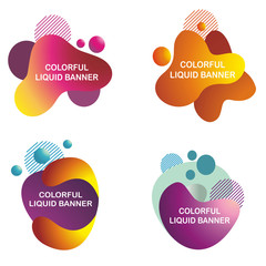 colorful liquid banner collections