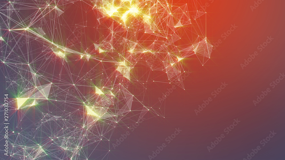 Wall mural abstract startup technology system for future business money exchange and investment, digital curren