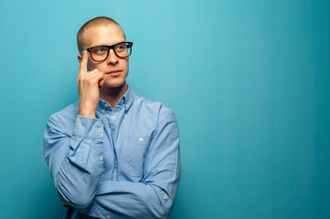 Fototapeta premium Young handsome guy office manager