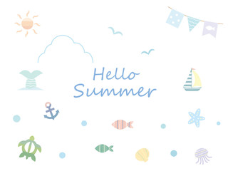 Summer icon set