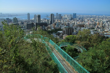 ビーナスブリッジからの神戸市街地風景