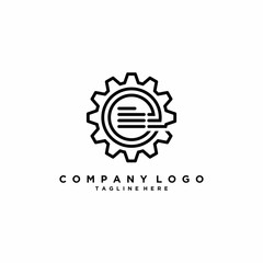 maintenance list logo, gear list logo vector icon ilustration