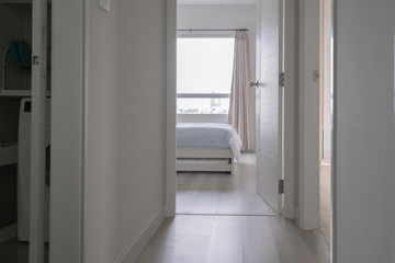 apartment corridor modern design interior home background concept