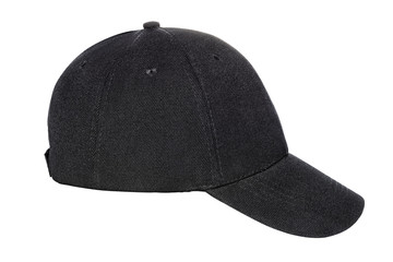 Black baseball cap isolated