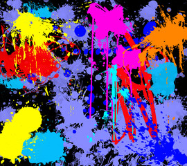 abstract background with a splash of colorful ink
