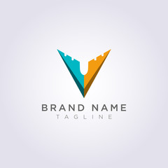 Logo Design Combined V and planes for Business or Your Brand