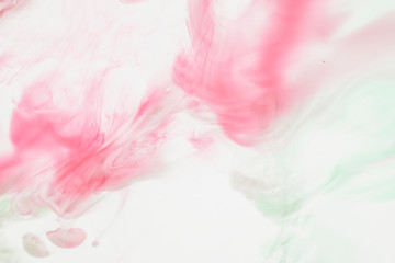 Watercolor and acrylic abstract. Colorful background. Mix, splashes and drawings of colors: red, pink, white background