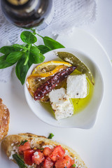 Marinated feta