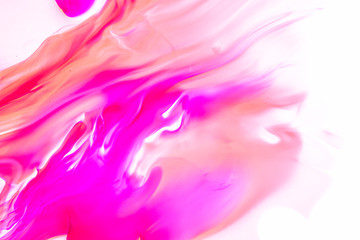 Watercolor and acrylic abstract. Colorful background. Mix, splashes and drawings of colors: red, orange, white