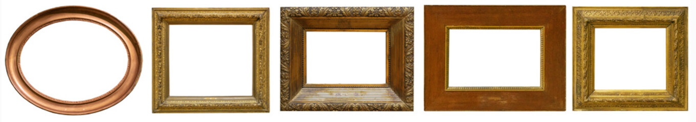 Fototapeta premium Picture frames collection set isolated on white