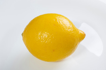 Lemon on white background