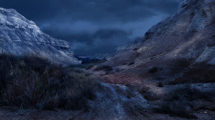 Blue Night in the Judean Desert