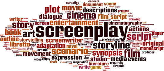 Screenplay word cloud