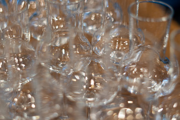 Grappa Schnaps Gläser Nahaufnahme teilweise unscharf