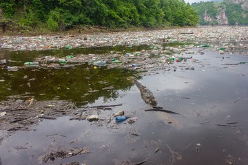lake pollution garbage junk dump cleaning vessel boat