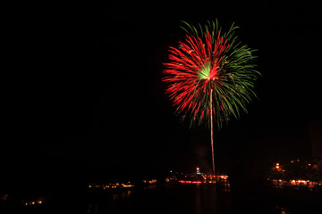 fireworks in the night sky