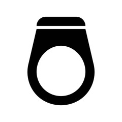 Ring vector illustration, Isolated solid style icon