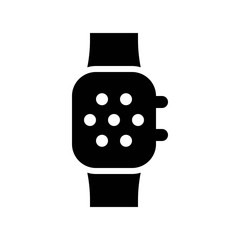 Watch vector illustration, Isolated solid style icon