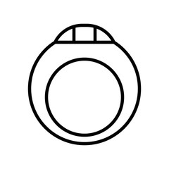 Ring vector illustration, Isolated line style icon