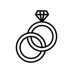 Ring vector illustration, Isolated line style icon