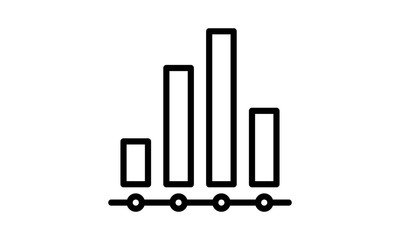Growing graph icon for financial reporting and growth analysis
