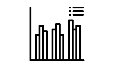 Growing graph icon for financial reports and business growth