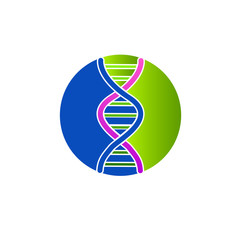 DNA strand symbol. Isolated on white background