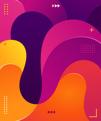 colorful fluid background vector graphic element