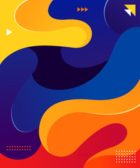colorful fluid background vector graphic element