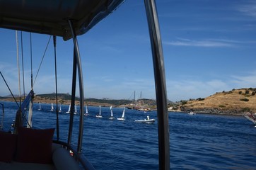 Goélette turque navigant de Bodrum aux criques du golfe de Gokova (Turquie)